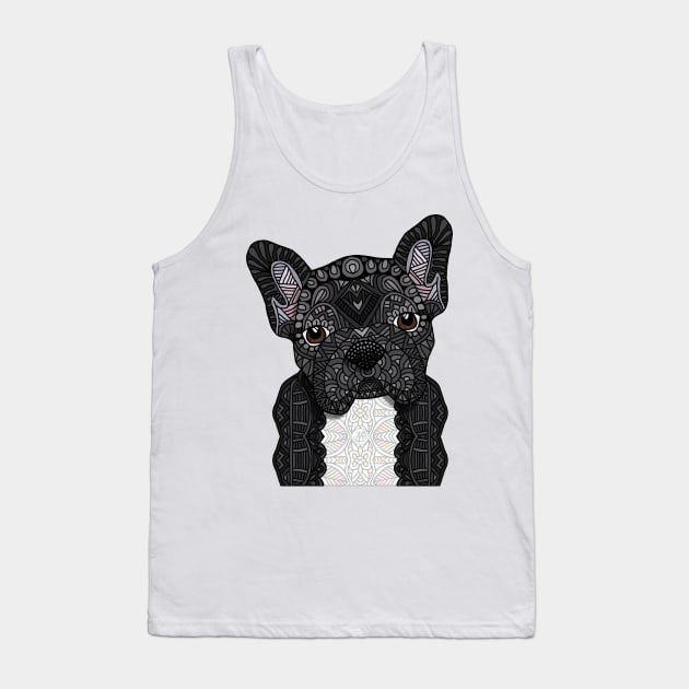 Black Frenchie Tank Top by ArtLovePassion